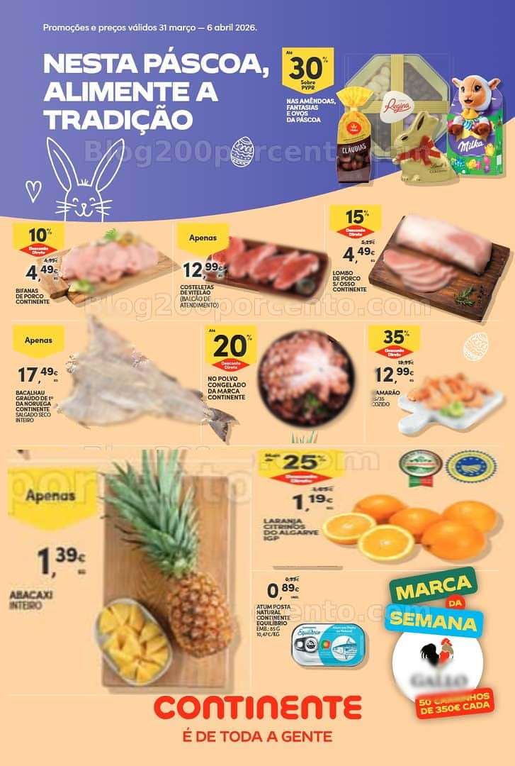 Antevisão Folheto CONTINENTE Bom Dia Promoções de 31 março a 6 abril