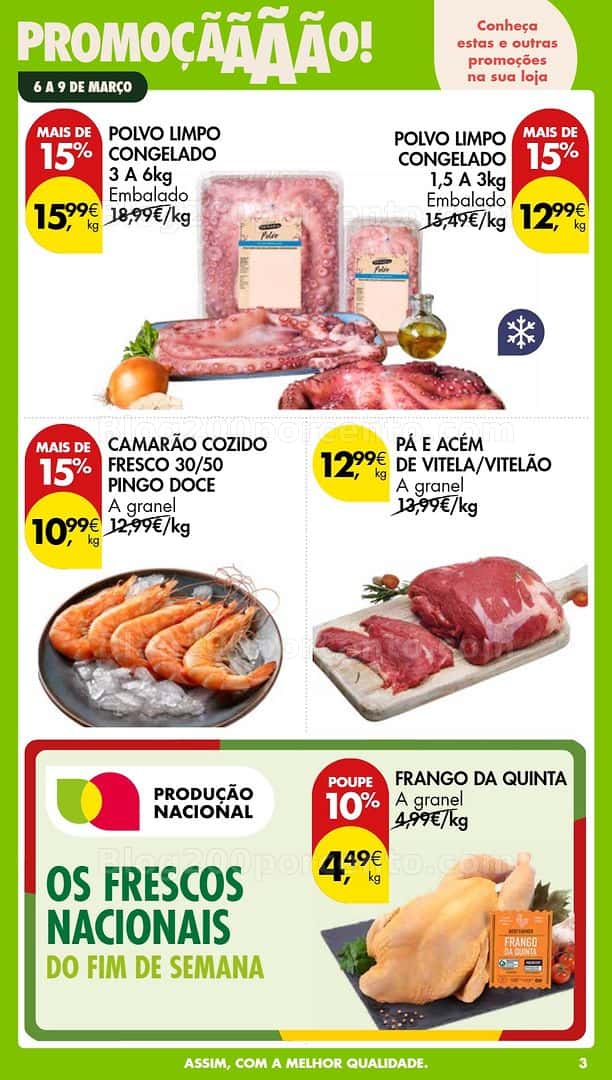 Antevisão Folheto PINGO DOCE Promoções Fim de Semana - 6 a 9 março