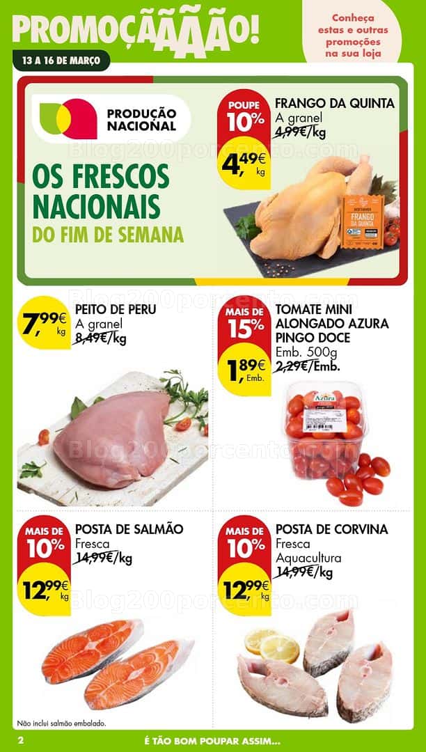 Antevisão Folheto PINGO DOCE Promoções Fim de Semana - 13 a 15 março