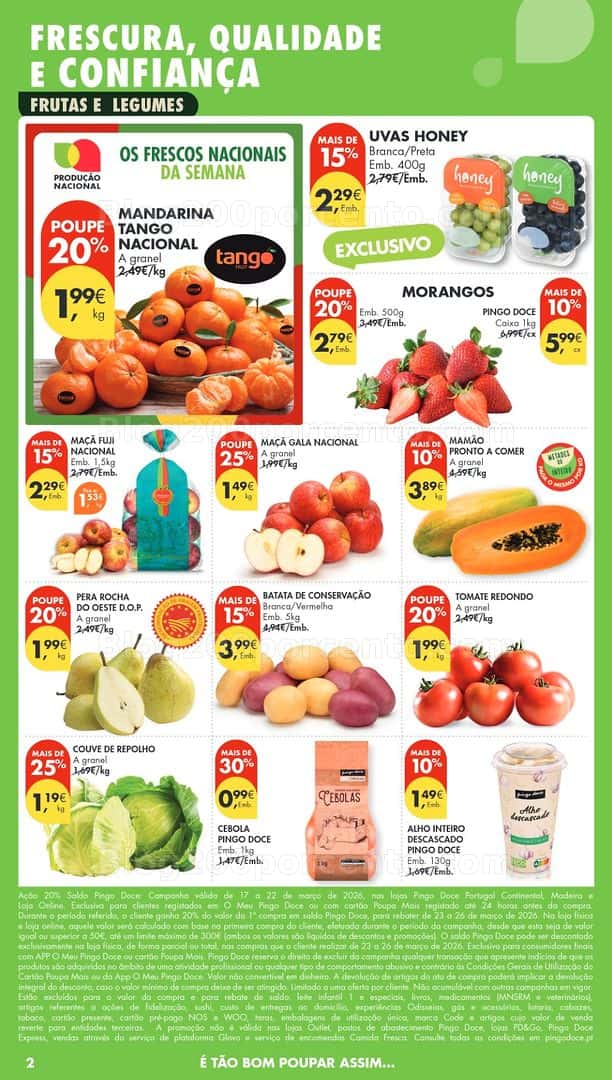 Antevisão Folheto PINGO DOCE Madeira Promoções de 17 a 23 março