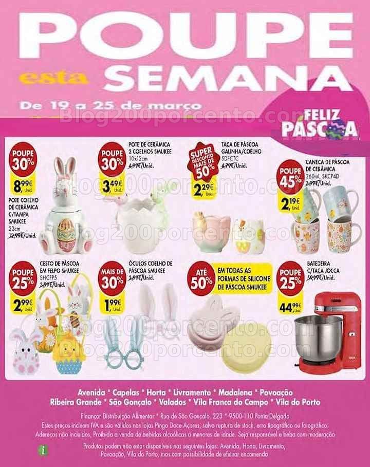 Antevisão Folheto PINGO DOCE Bazar Açores Promoções de 19 a 25 março