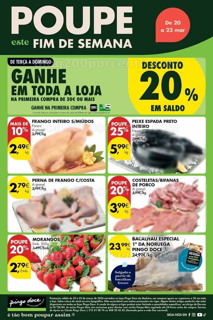 Antevisão Folheto PINGO DOCE Madeira Promoções Fim de Semana - 20 a 23 março