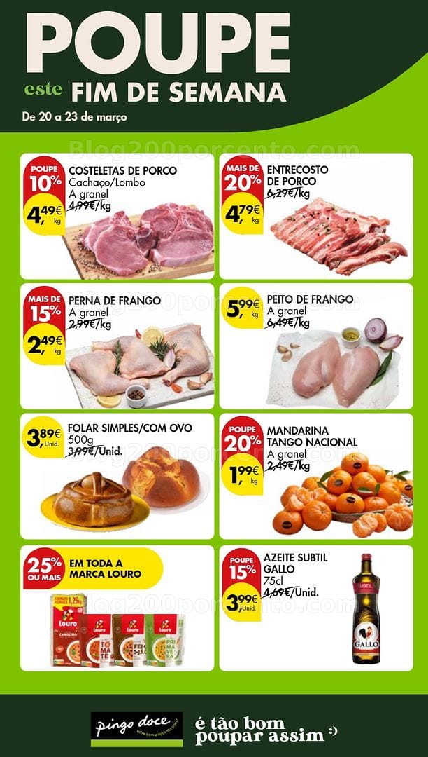 Antevisão Folheto PINGO DOCE Promoções Fim de Semana - 20 a 23 março