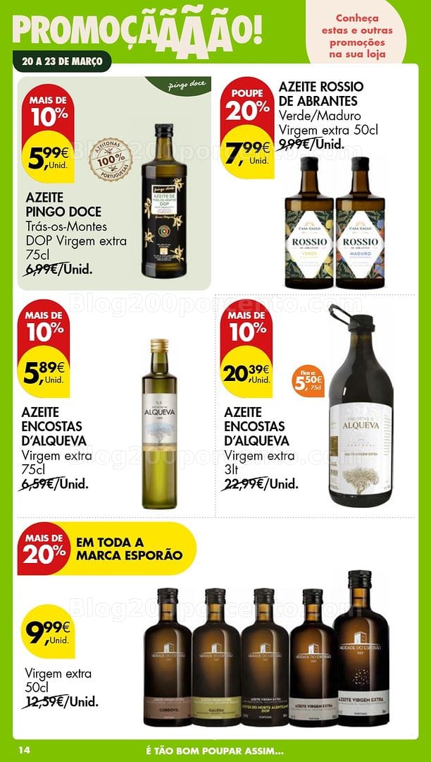Antevisão Folheto PINGO DOCE Promoções Fim de Semana - 20 a 23 março