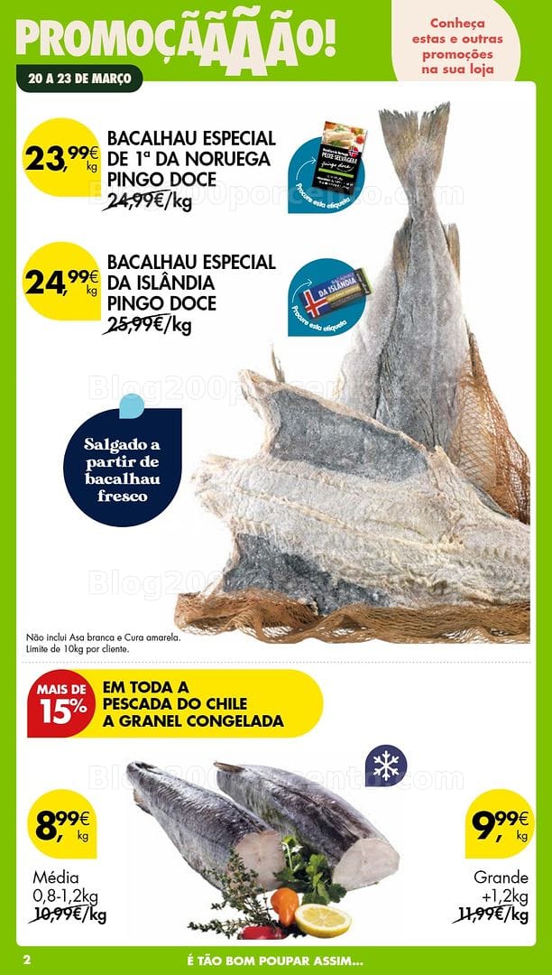 Antevisão Folheto PINGO DOCE Promoções Fim de Semana - 20 a 23 março