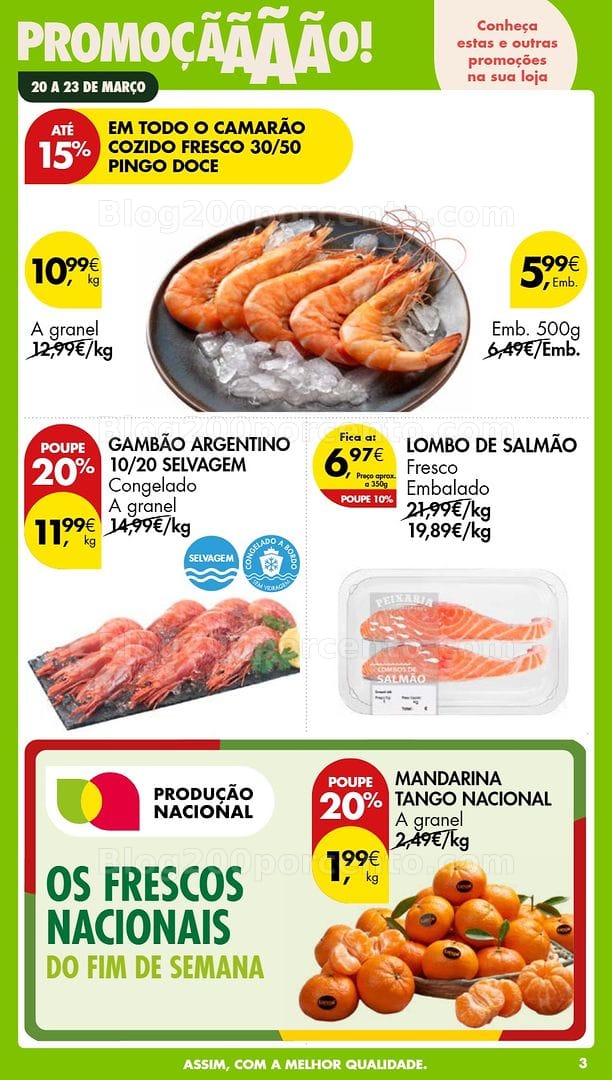 Antevisão Folheto PINGO DOCE Promoções Fim de Semana - 20 a 23 março