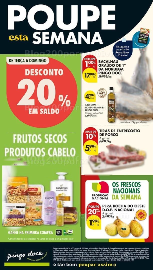 Antevisão Folheto PINGO DOCE Lojas Grandes Promoções de 24 a 30 março