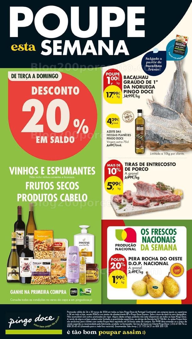Antevisão Folheto PINGO DOCE Lojas Grandes Promoções de 24 a 30 março