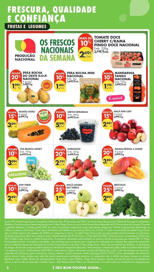 Antevisão Folheto PINGO DOCE Madeira Promoções de 24 a 30 março