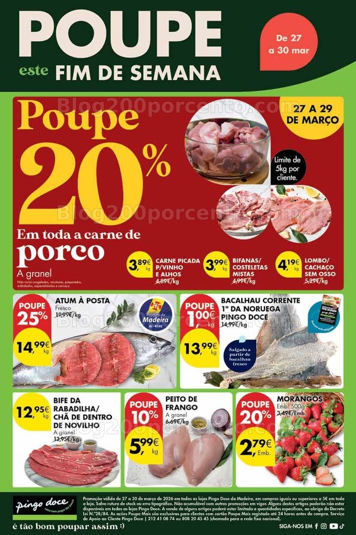 Antevisão Folheto PINGO DOCE Fim de Semana Madeira Promoções de 27 a 30 março