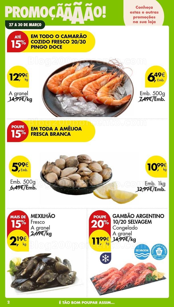 Antevisão Folheto PINGO DOCE Promoções Fim de Semana - 28 e 29 março