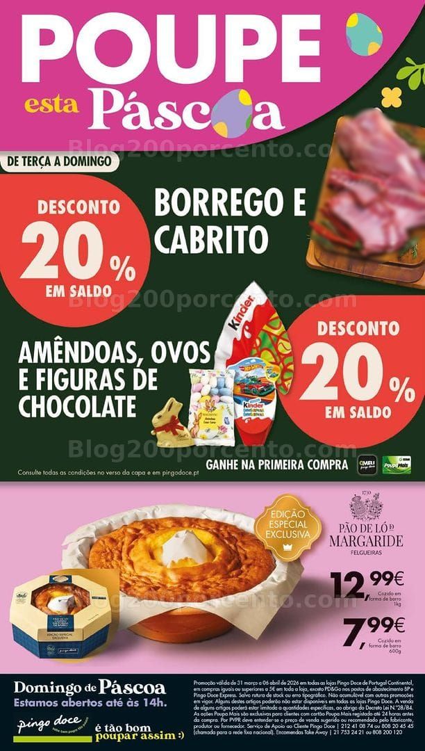 Antevisão Folheto PINGO DOCE Lojas Grandes Promoções de 31 março a 6 abril