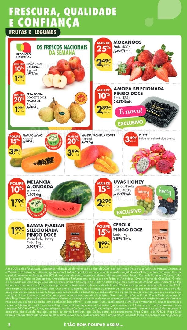 Antevisão Folheto PINGO DOCE Madeira Promoções de 31 março a 6 abril