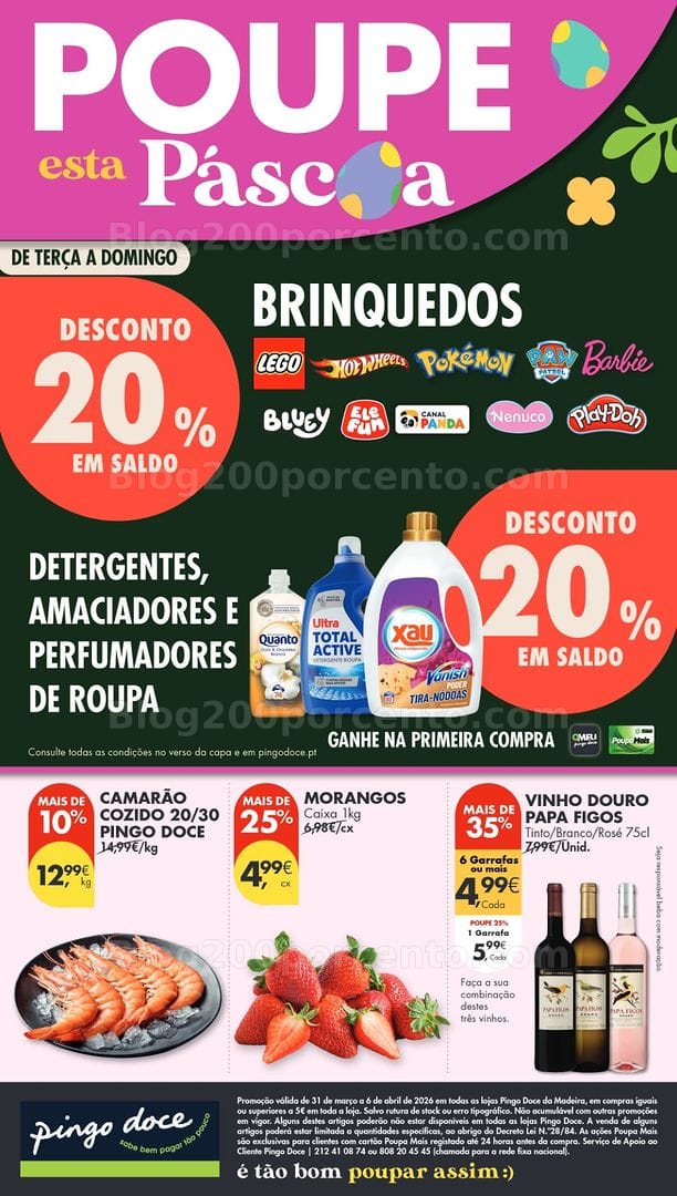 Antevisão Folheto PINGO DOCE Madeira Promoções de 31 março a 6 abril