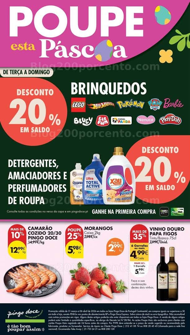 Antevisão Folheto PINGO DOCE Lojas Pequenas Promoções de 31 março a 6 abril