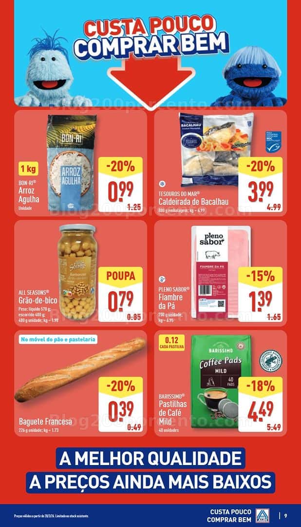 Antevisão Folheto ALDI Saldos Abertura Promoções de 20 a 27 março