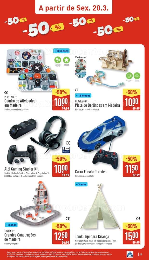Antevisão Folheto ALDI Saldos Abertura Promoções de 20 a 27 março