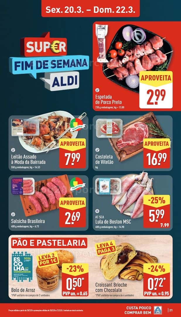 Antevisão Folheto ALDI Saldos Abertura Promoções de 20 a 27 março