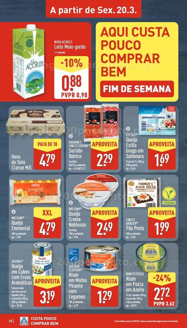 Antevisão Folheto ALDI Saldos Abertura Promoções de 20 a 27 março