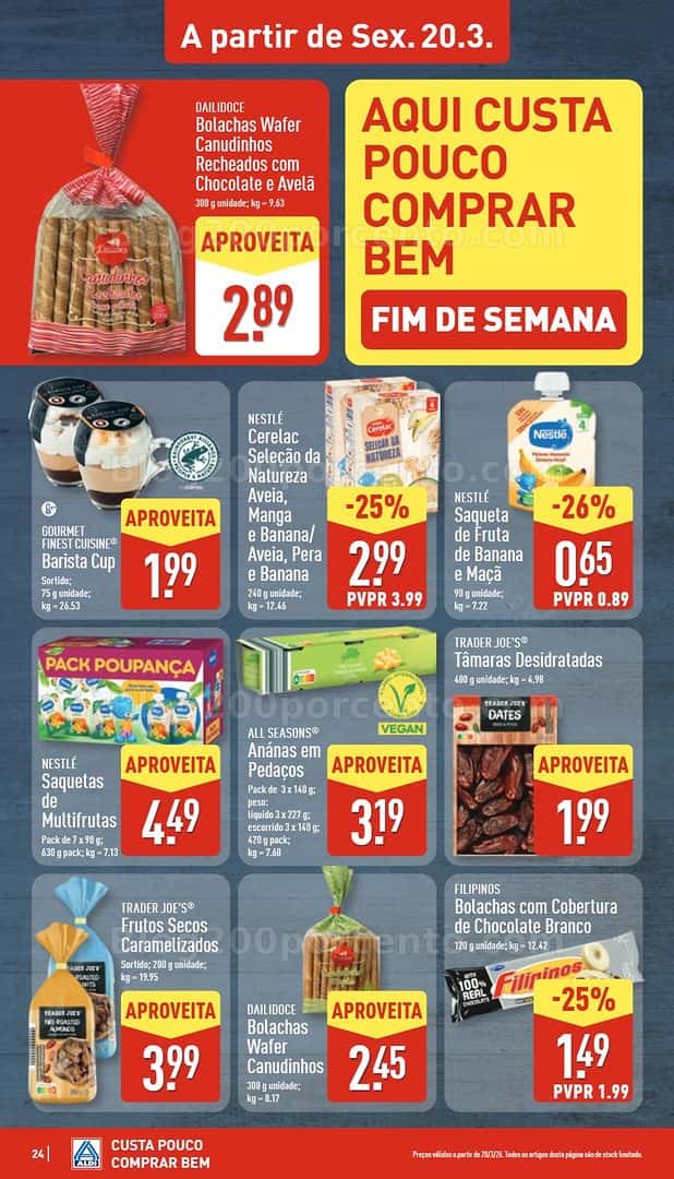 Antevisão Folheto ALDI Saldos Abertura Promoções de 20 a 27 março