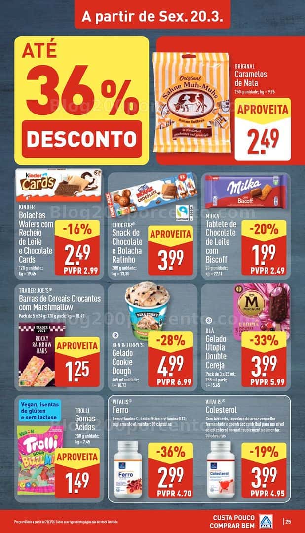 Antevisão Folheto ALDI Saldos Abertura Promoções de 20 a 27 março