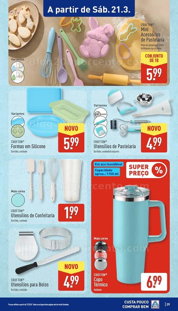 Antevisão Folheto ALDI Saldos Abertura Promoções de 20 a 27 março