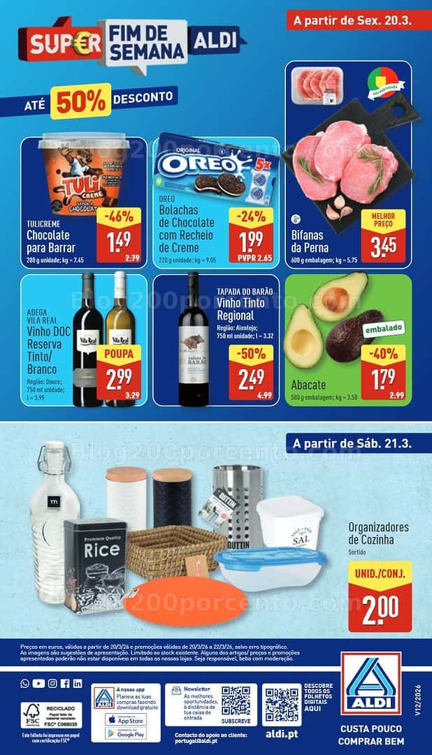 Antevisão Folheto ALDI Saldos Abertura Promoções de 20 a 27 março