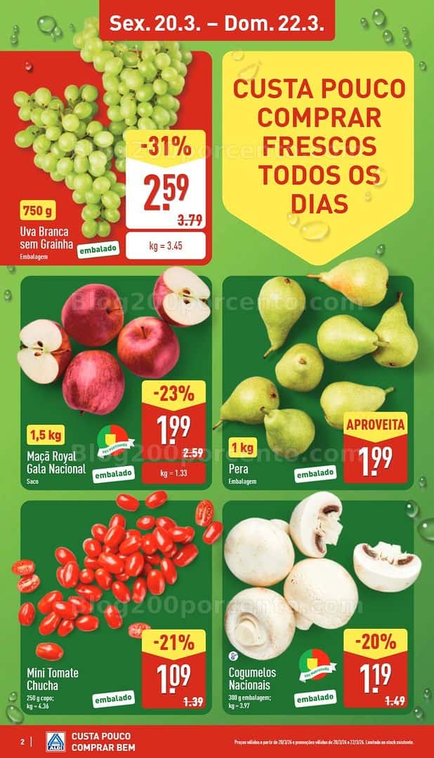 Antevisão Folheto ALDI Saldos Abertura Promoções de 20 a 27 março