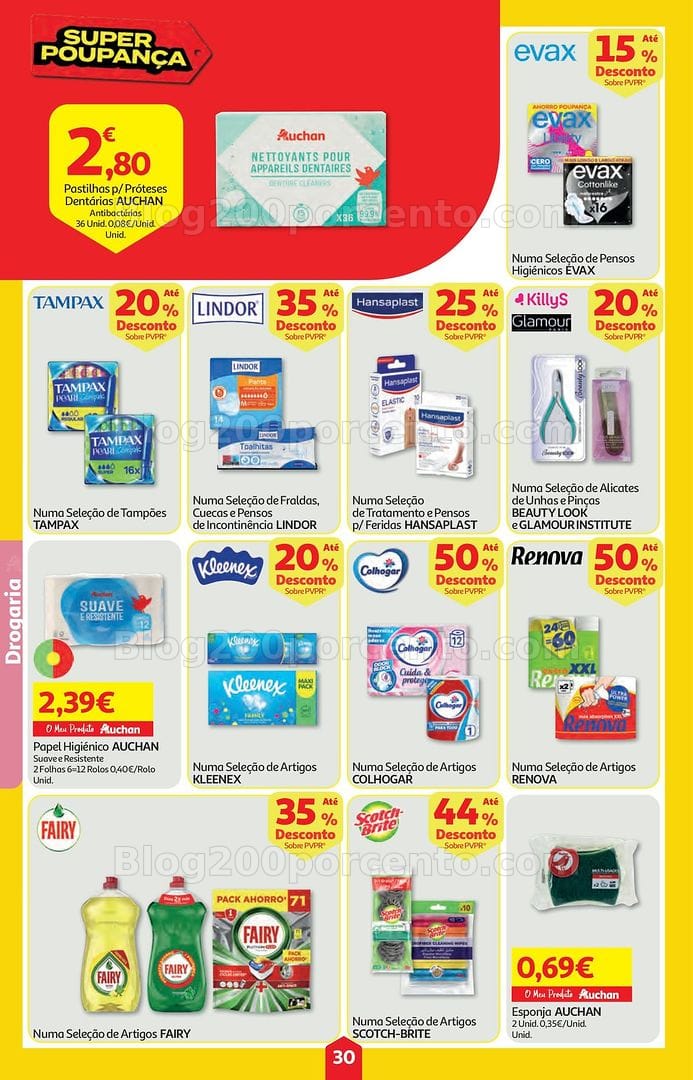 Antevisão Folheto AUCHAN Super Poupança Promoções de 26 março a 1 abril