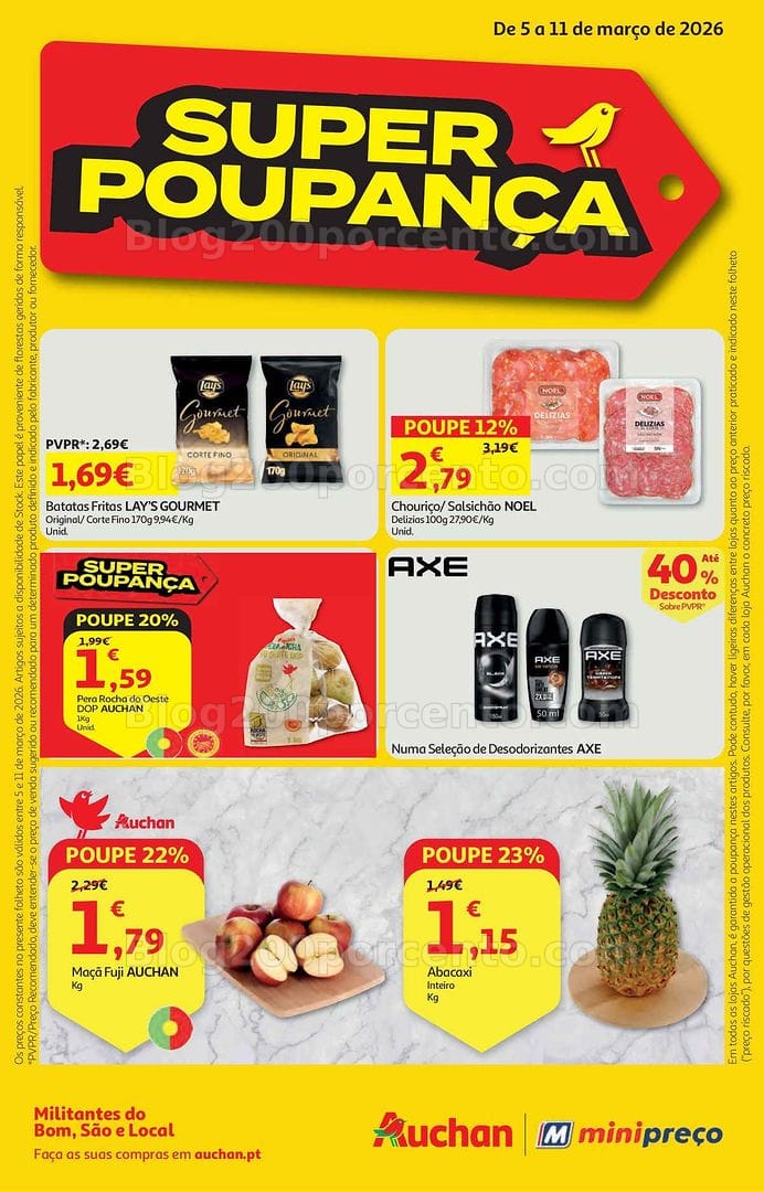 Antevisão Folheto AUCHAN - MINIPREÇO Promoções de 5 a 11 março