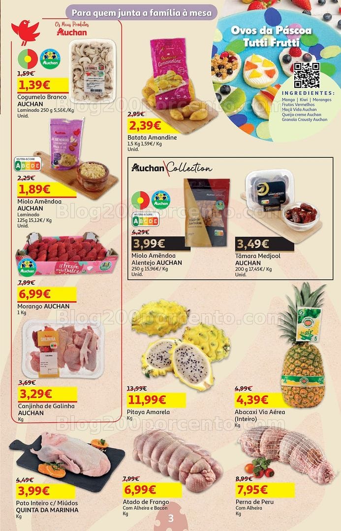 Antevisão Folheto AUCHAN Páscoa Promoções de 25 março a 5 abril
