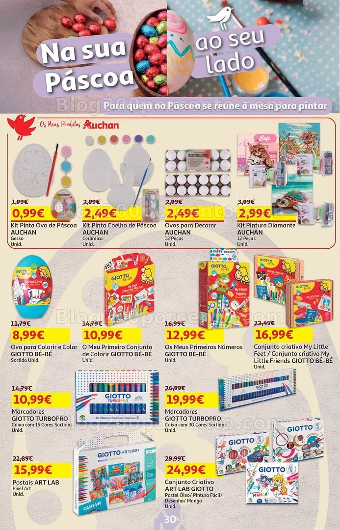 Antevisão Folheto AUCHAN Páscoa Promoções de 25 março a 5 abril