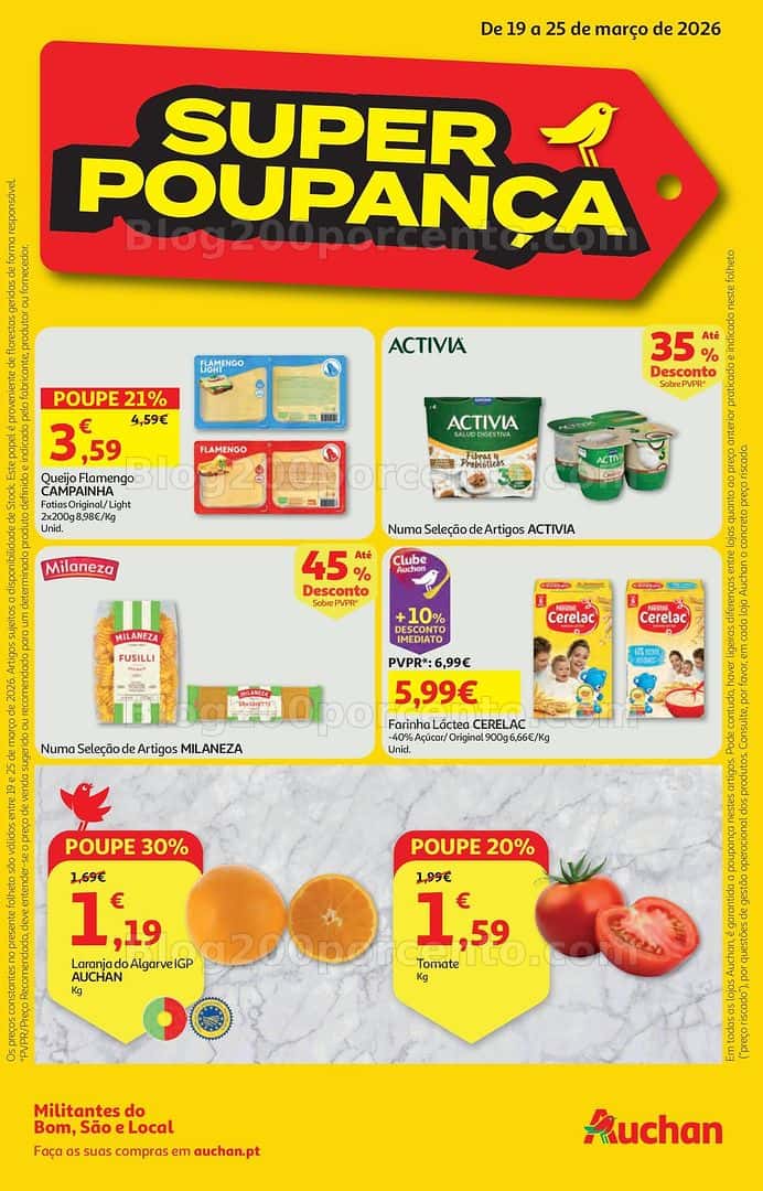 Antevisão Folheto AUCHAN Super Poupança Promoções de 19 a 25 março