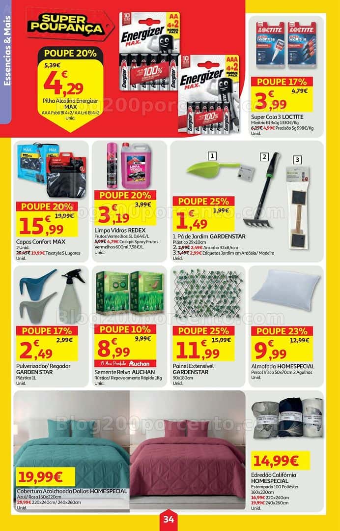 Antevisão Folheto AUCHAN Bazar Super Poupança Promoções de 19 a 25 março