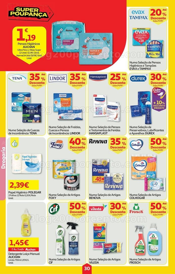 Antevisão Folheto AUCHAN Super Poupança Promoções de 5 a 11 março