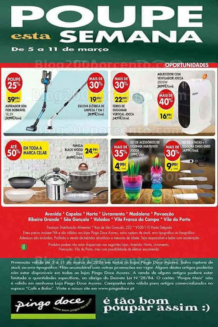 Antevisão Folheto PINGO DOCE Bazar Açores Promoções até 11 março