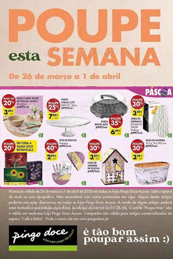 Antevisão Folheto PINGO DOCE Bazar Açores Promoções de 26 março a 1 abril