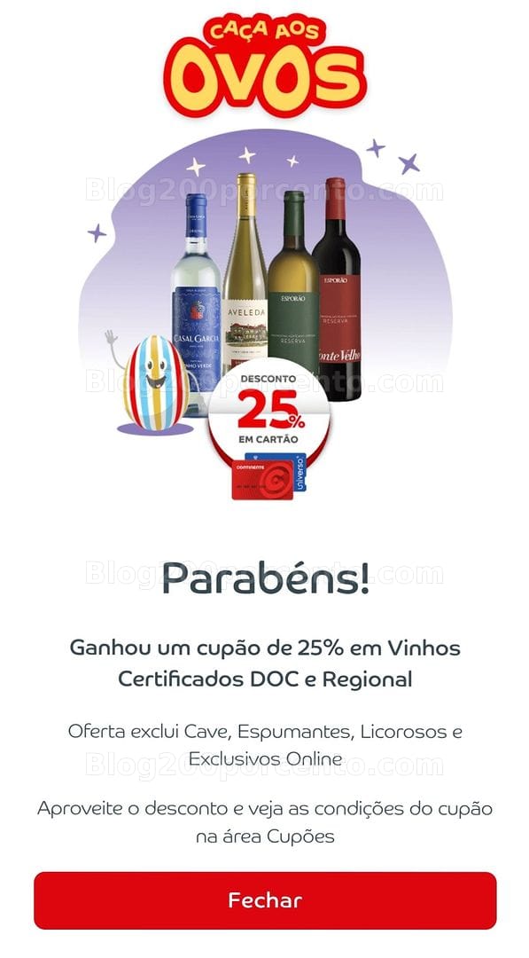 ALERTA - Caça aos ovos CONTINENTE ganhe cupões todos os dias até 5 abril - 30 março!