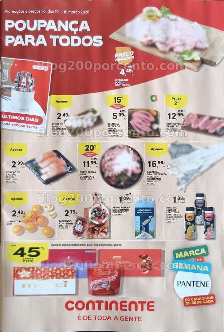 Antevisão Folheto CONTINENTE Promoções de 10 a 16 março
