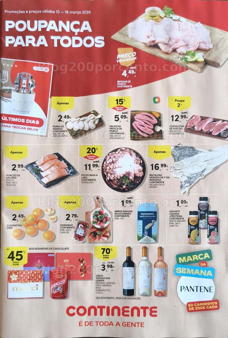 Antevisão Folheto CONTINENTE Promoções de 10 a 16 março