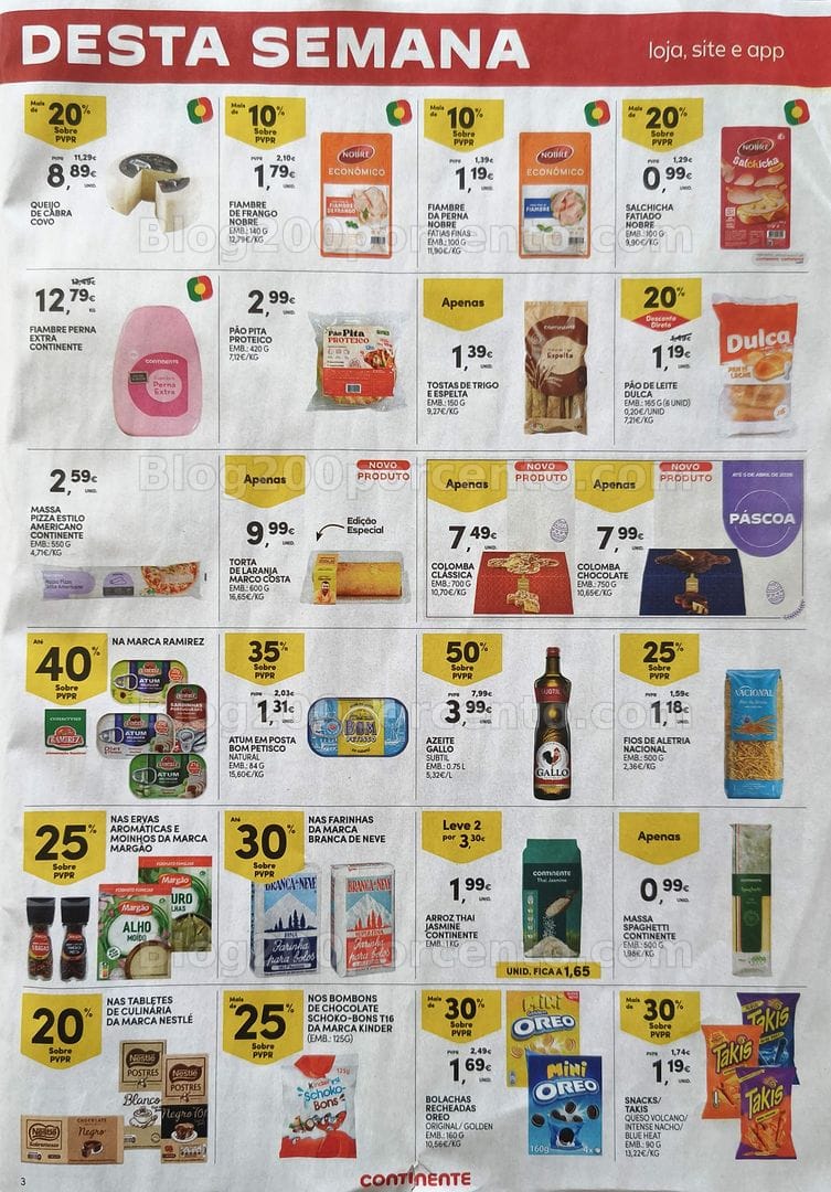 Antevisão Folheto CONTINENTE Promoções Fim de Semana - 20 a 23 março