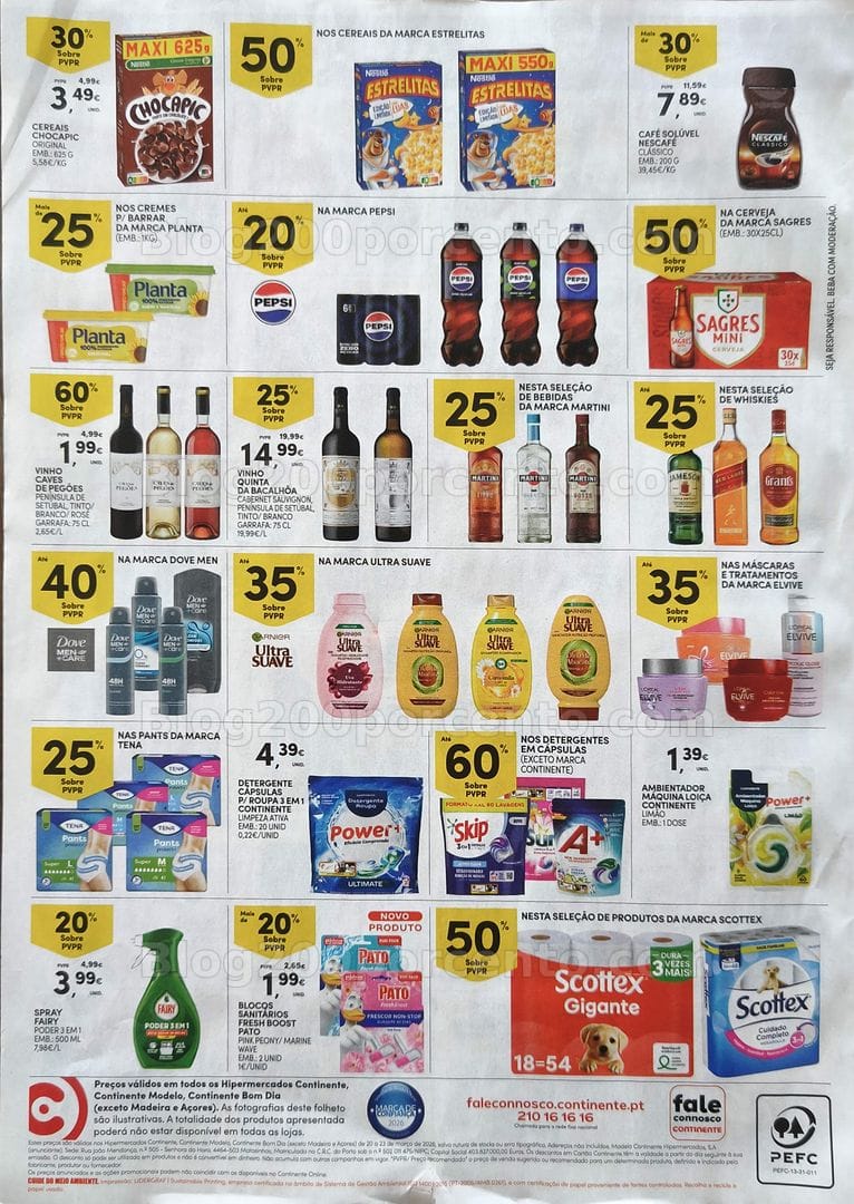 Antevisão Folheto CONTINENTE Promoções Fim de Semana - 20 a 23 março