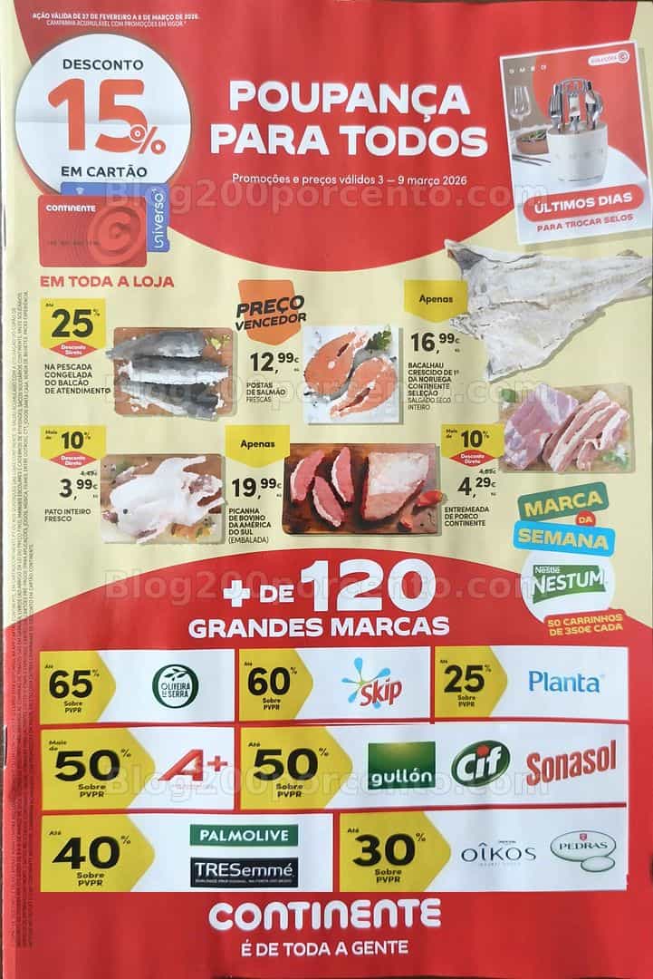Antevisão Folheto CONTINENTE Promoções de 3 a 9 março