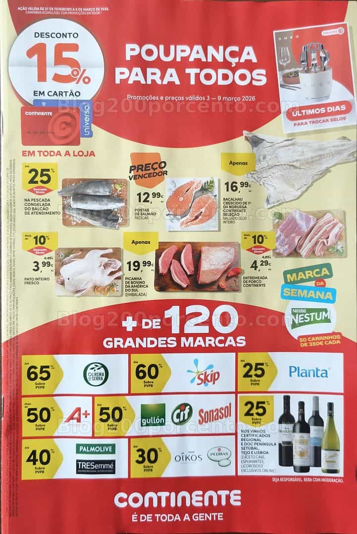 Antevisão Folheto CONTINENTE Promoções de 3 a 9 março