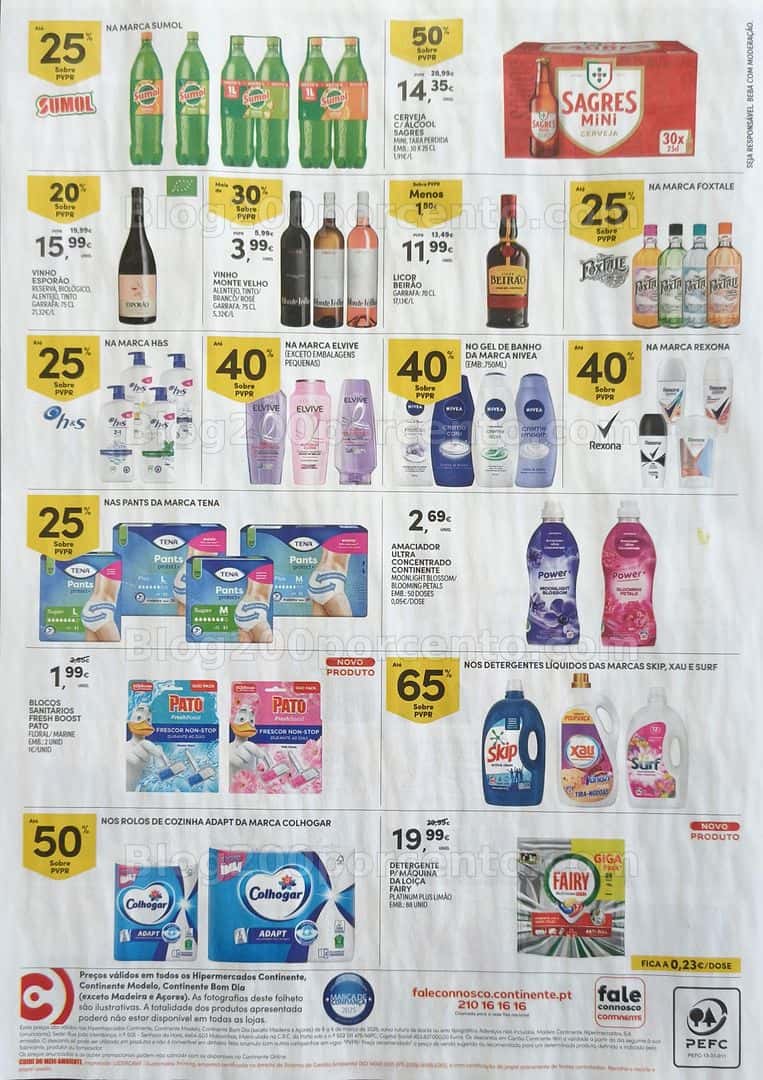 Antevisão Folheto CONTINENTE Promoções Fim de Semana - 6 a 9 março