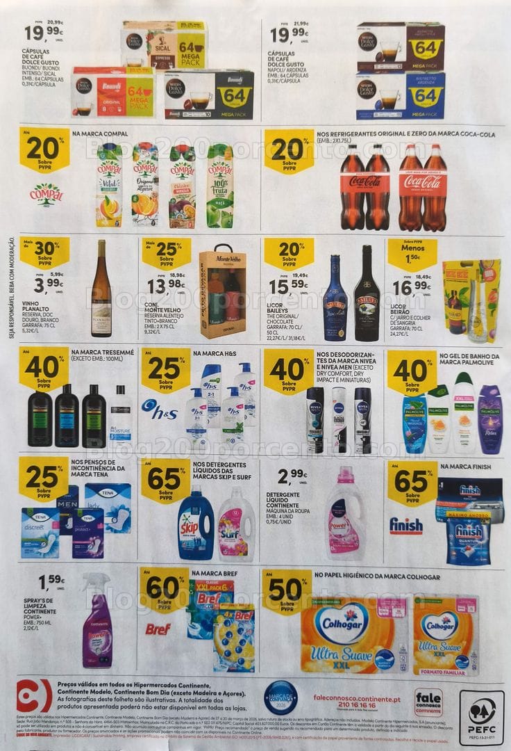 Antevisão Folheto CONTINENTE Promoções Fim de Semana - 27 a 30 março