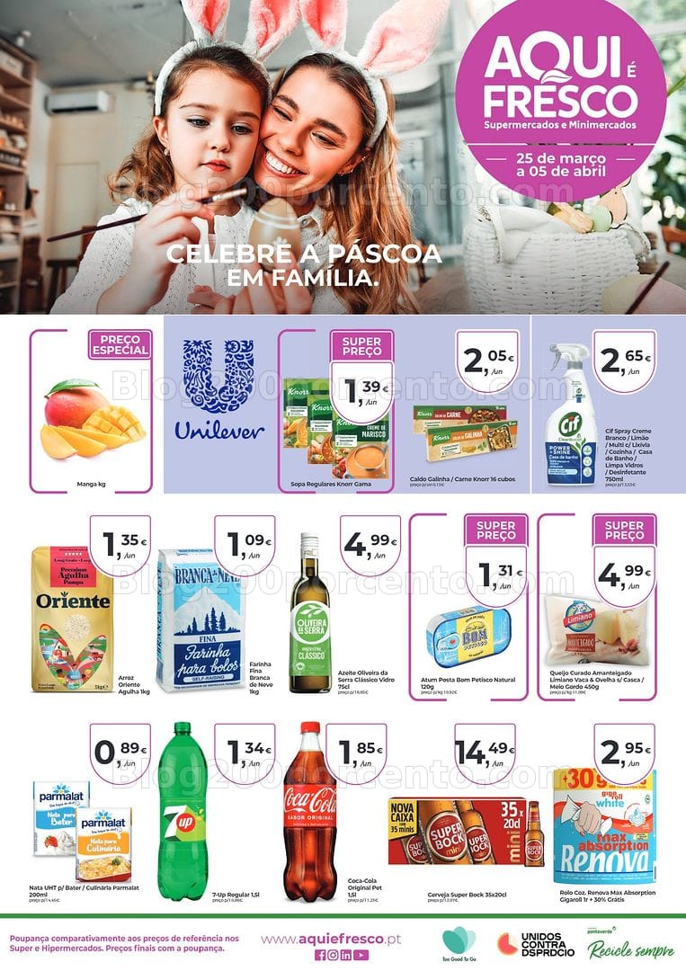 Antevisão Folheto AQUI É FRESCO Promoções de 25 março a 5 abril