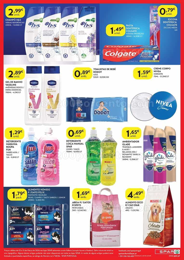 Antevisão Folheto SPAR Promoções de 3 a 15 março