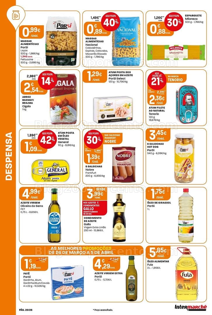 Antevisão Folheto INTERMARCHÉ Contact Promoções de 26 março a 5 abril