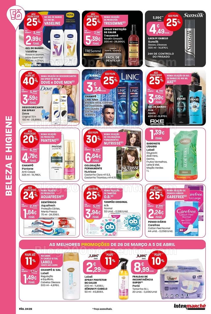 Antevisão Folheto INTERMARCHÉ Contact Promoções de 26 março a 5 abril